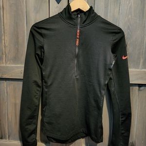 Nike pro hyperwarm half zip top.